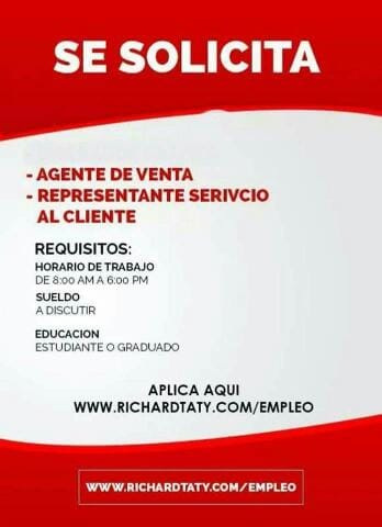 Se solicita (Empleo disponible)