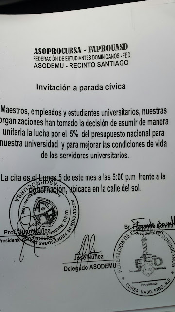 Invitación a parada cívica