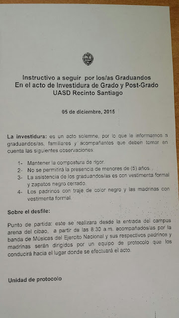 Información investidura 5 de diciembre 2015.