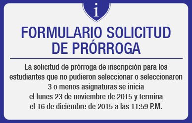 Solicitud de Prórroga de Inscripción