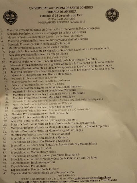 Maestrías UASD Recinto Santiago 4 Maestrías UASD Recinto Santiago