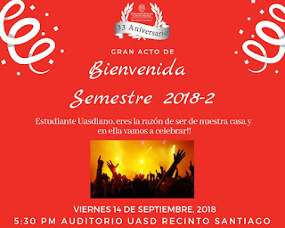 Actividad de bienvenida del semestre 2018-2 UASD