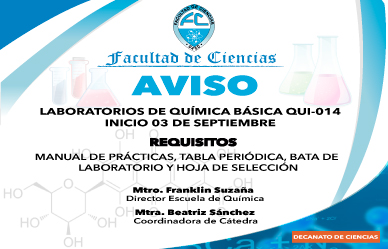 Laboratorio de Química Básica UASD - Fecha de inicio