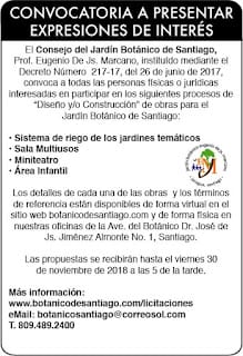 Jardín Botánico de Santiago convoca