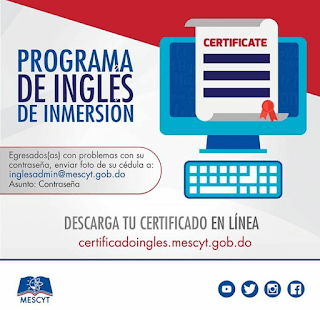 Ya pueden descargar su certificado de INGLÉS POR INMERSIÓN en línea