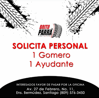 BRITO PARRA Tire Import: Solicita Personal
