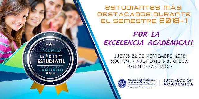 Estudiantes más destacados durante el semestre 2018-1