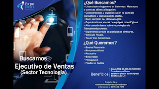 Se busca Ejecutivo de ventas (Área de tecnología)