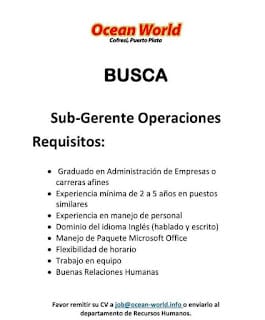 vacante disponible oferta de empleo rep dom
