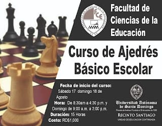 CURSO: "Ajedrez Básico Escolar" UASD Santiago