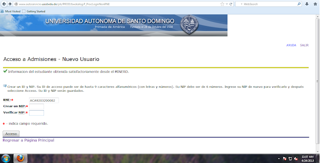 INSTRUCTIVO: "Cómo hacer admisión en linea" UASD"