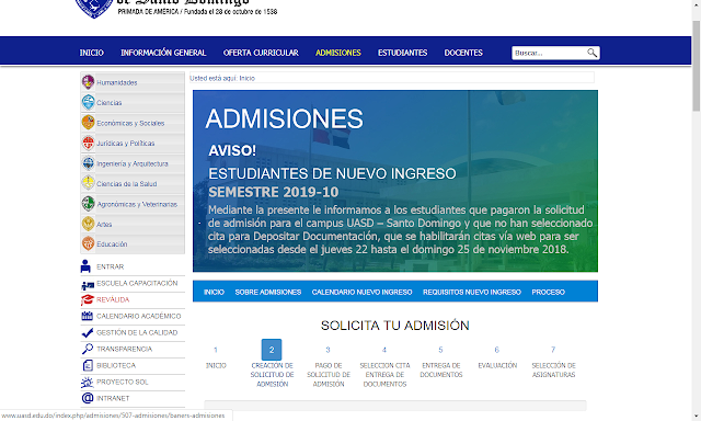 INSTRUCTIVO: "Cómo hacer admisión en linea" UASD"