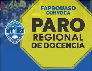 FAPROUASD convoca Paros Regionales