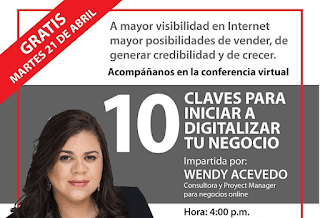CONFERENCIA VIRTUAL 10 CLAVES PARA INICIAR A DIGITALIZAR TU NEGOCIO