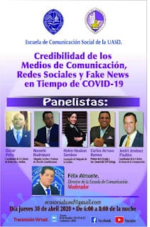 2do Panel: "Credibilidad de los Medios de Comunicación, Redes Sociales y Fake News en tiempos de Covid-19" 3 2do Panel: "Credibilidad de los Medios de Comunicación, Redes Sociales y Fake News en tiempos de Covid-19"