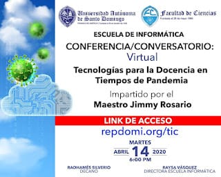 HOY: Conferencia Virtual "Tecnologías para la Docencia en Tiempos de Pandemia"