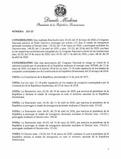 Prorroga estado de emergencia en todo el territorio nacional por quince (15) días