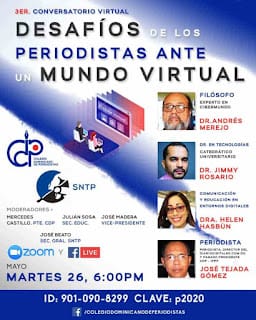 3er Conversatorio virtual: "Desafíos de Los Periodistas ante un Mundo Virtual"