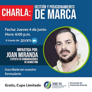 Charla Virtual: Gestión y Posicionamiento de una Marca