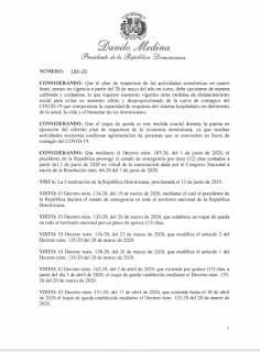 Presidente Danilo Medina extiende toque de queda