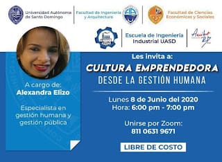 Conferencia virtual: “Cultura emprendedora desde la gestión humana" 3 Conferencia virtual: “Cultura emprendedora desde la gestión humana"