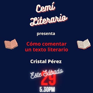 Taller: "Cómo comentar un texto literario" por Cristal Pérez