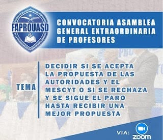 EN VIVO: Asamblea General Extraordinaria de Profesores FAPROUASD 24/2/2021