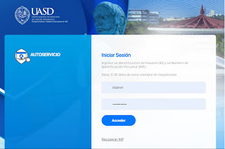 HABILITACION PORTAL DE AUTOSERVICIO UASD 18/6/2021