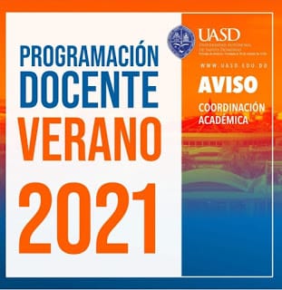 PROGRAMACION DOCENTE VERANO 2021 UASD