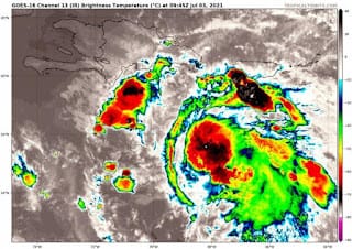 Onamet: Lluvias por Elsa serán más notables desde media mañana, tarde y noche de este sábado