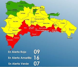 El COE aumenta a 9 las provincias en alerta roja 🔴