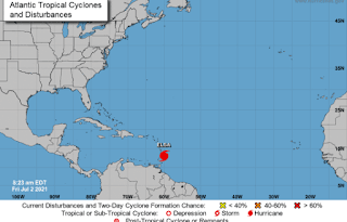 Elsa se convierte en huracán y mantiene trayectoria hacia costa sur de República Dominicana