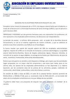 Asodemu no ha aceptado propuesta de reajuste del 15%