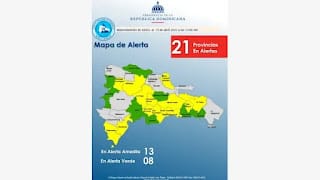 Aumentan a 21 las provincias en alerta por lluvias