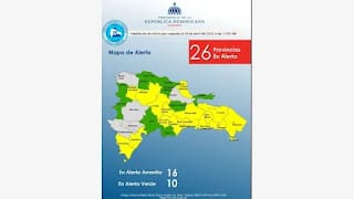 COE aumenta a 26 las provincias en alerta por vaguada 7 COE aumenta a 26 las provincias en alerta por vaguada