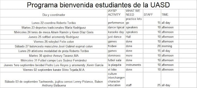 La subdirección docente invita a actividades de bienvenida al semestre 2022-2 UASD Santiago