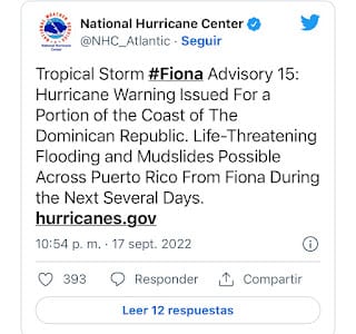 Emiten aviso de huracán para una parte de la costa de la República Dominicana 7 Emiten aviso de huracán para una parte de la costa de la República Dominicana