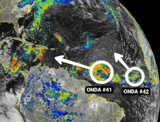 Lo que se sabe de las ondas tropicales 41 y 42 5