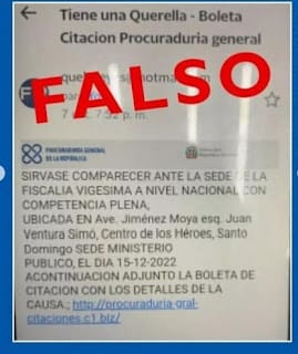 Procuraduría alerta sobre correos y mini mensajes falsos a nombre de la institución 3 Procuraduría alerta sobre correos y mini mensajes falsos a nombre de la institución