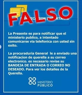 Procuraduría alerta sobre correos y mini mensajes falsos a nombre de la institución 4 Procuraduría alerta sobre correos y mini mensajes falsos a nombre de la institución