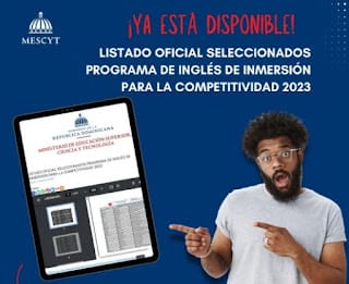 Listado oficial seleccionados - Programa de Ingles de Inmersión para la Competitividad