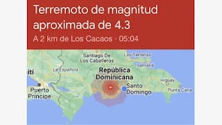 Se registra temblor de tierra en RD 7 Se registra temblor de tierra en RD