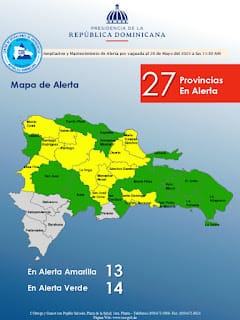 Vaguada mantiene bajo alerta meteorológica a 27 provincias del territorio nacional 5