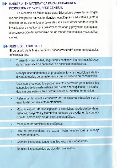 Inscríbete: Maestría en Matemática para Educadores UASD Recinto Santiago