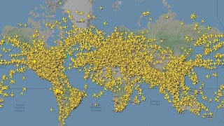 Registran la cifra récord de 22.000 aviones volando simultáneamente