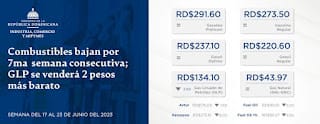 Combustibles bajan por séptima semana consecutiva; GLP se venderá 2 pesos más barato 5