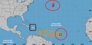 Sistema de baja presión amenaza con pasar a depresión tropical 5