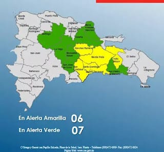 Elevan a seis las provincias en alerta amarilla por onda tropical 5