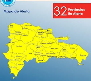 Efectos de Franklin han cesado; COE coloca todas las provincias en alerta amarilla 5