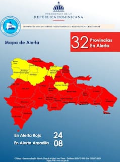 El COE coloca 24 provincias en alerta roja y 08 en amarilla 5